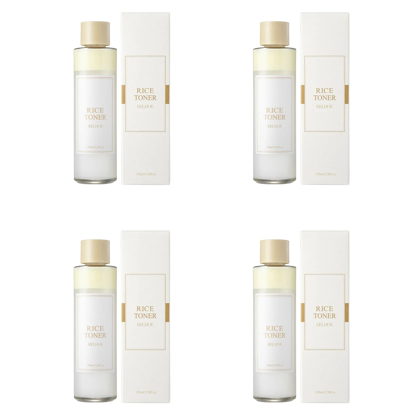 Rice Water Face Toner Essence Deep Moisturizing Repairing Skin Barrier Shrink Pore Brightening Anti Aging Nourishing Toner 150ml Peaceful Pleasures Health and Wellness 4 X 150ml Boxed