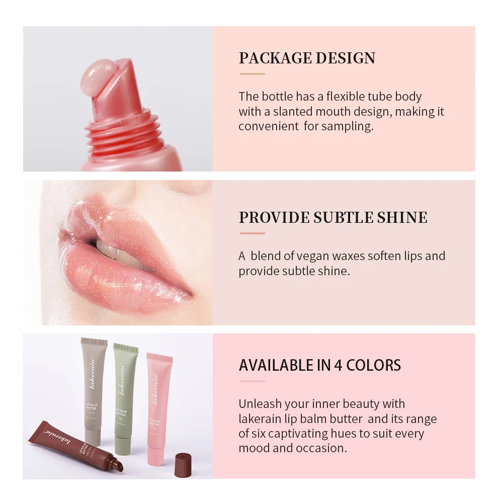 Butter Lip Balm Long Lasting Nourishes Moisturizes Soothes Lips Jelly Lip Gloss Oil Beautifying Smoothing Lip Care Balm Makeup Peaceful Pleasures Health and Wellness