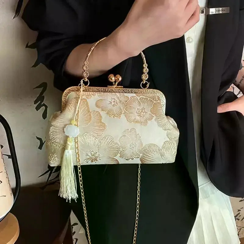 Chinese Embroidered Square Bag | Women's Evening Clutch & Shoulder