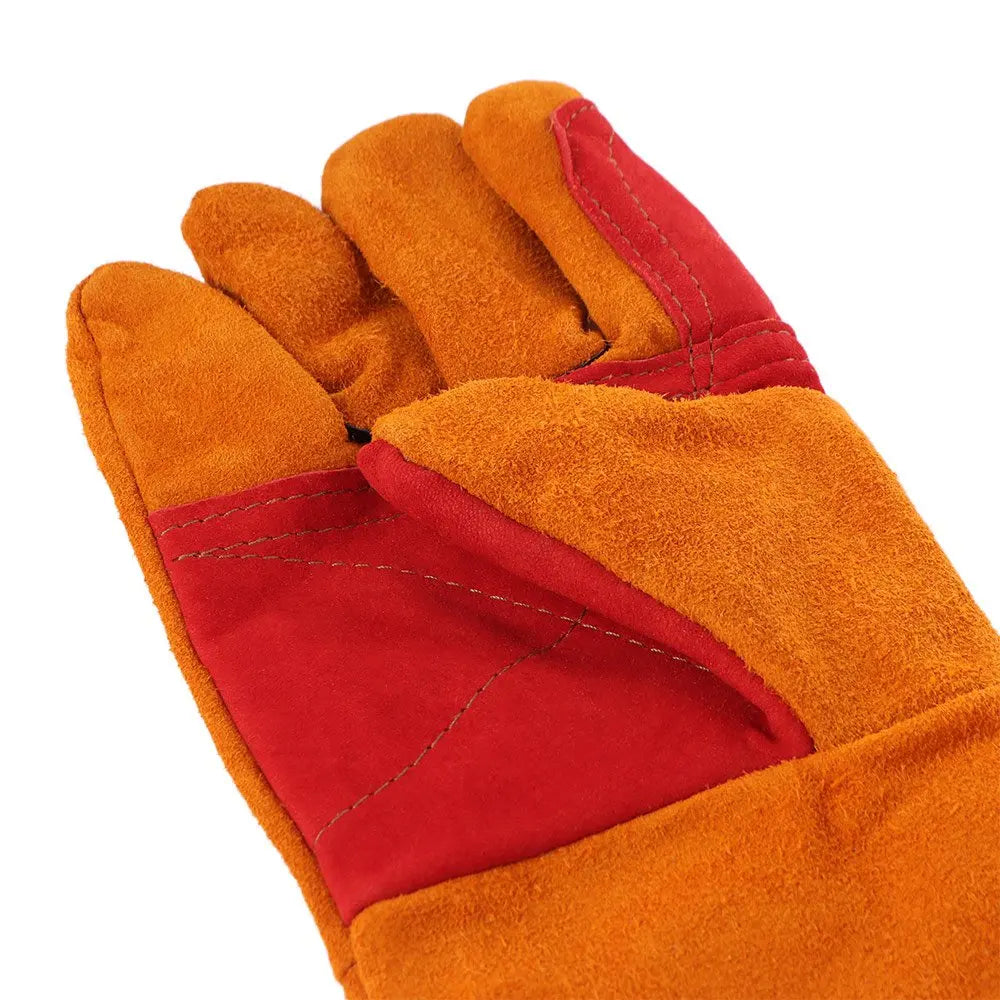 Comfortable Work Safety Gloves Lengthen 60cm Full Finger Leather Working Gloves Fireproof Flexible Long Sleeves Barbecue Gloves Peaceful Pleasures Health and Wellness