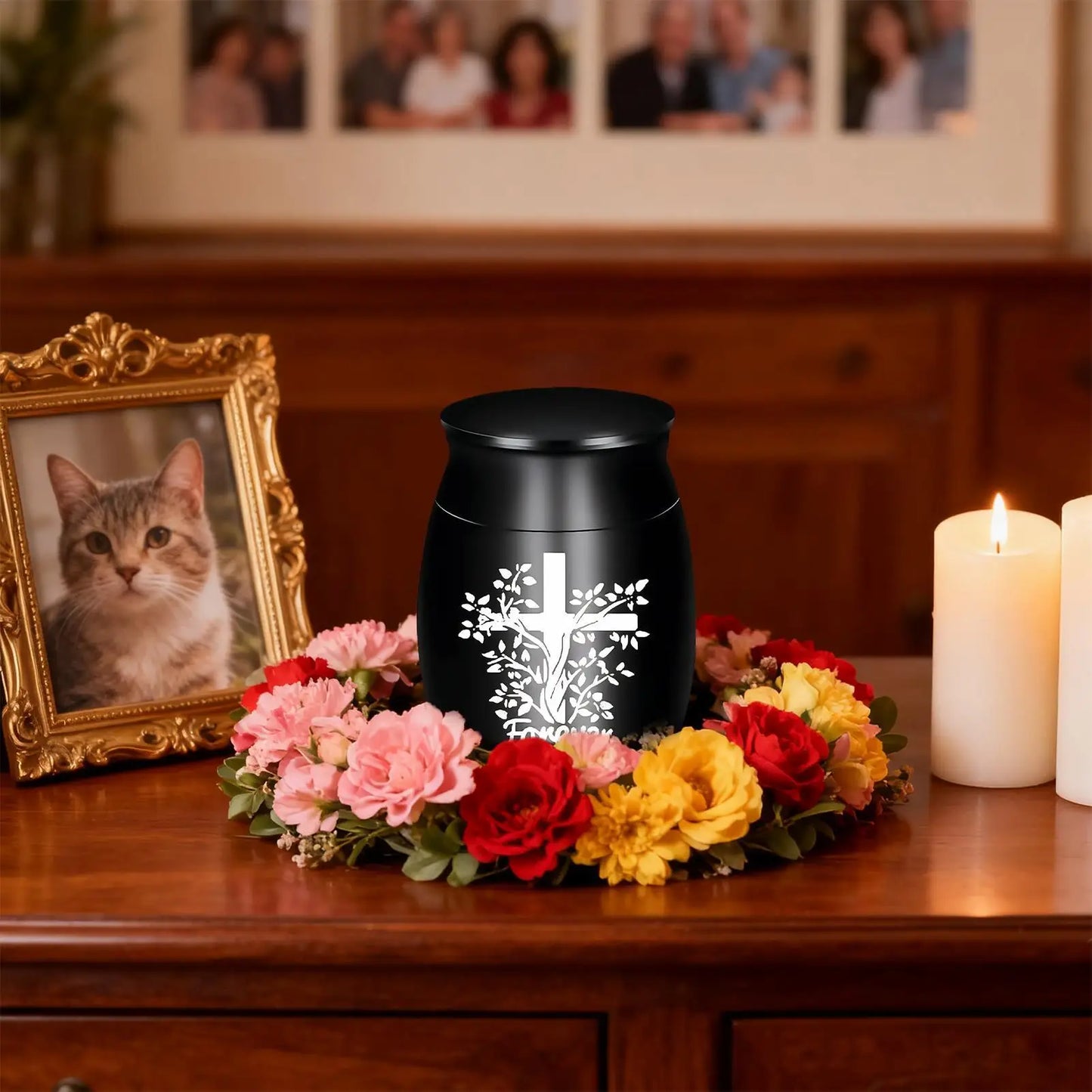 Pet Urn Storage Jar for Pet Urn Memorial Ashes Container for Dogs Cats Remembrance Keepsake Grave Funeral Home Outdoor Cremation Peaceful Pleasures Health and Wellness