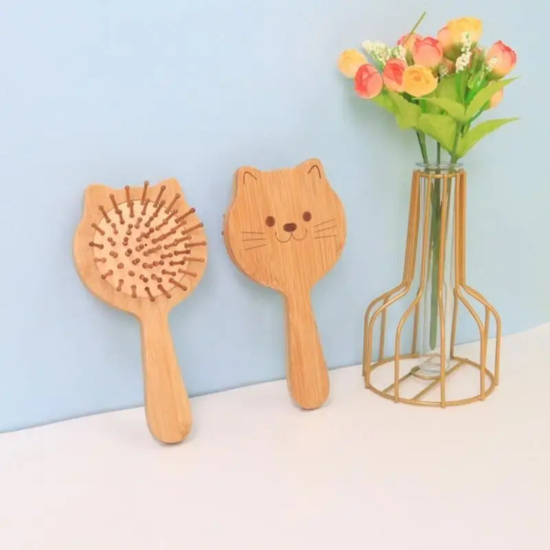 Baby Bamboo Hair Brush & Comb – Newborn Head Massager