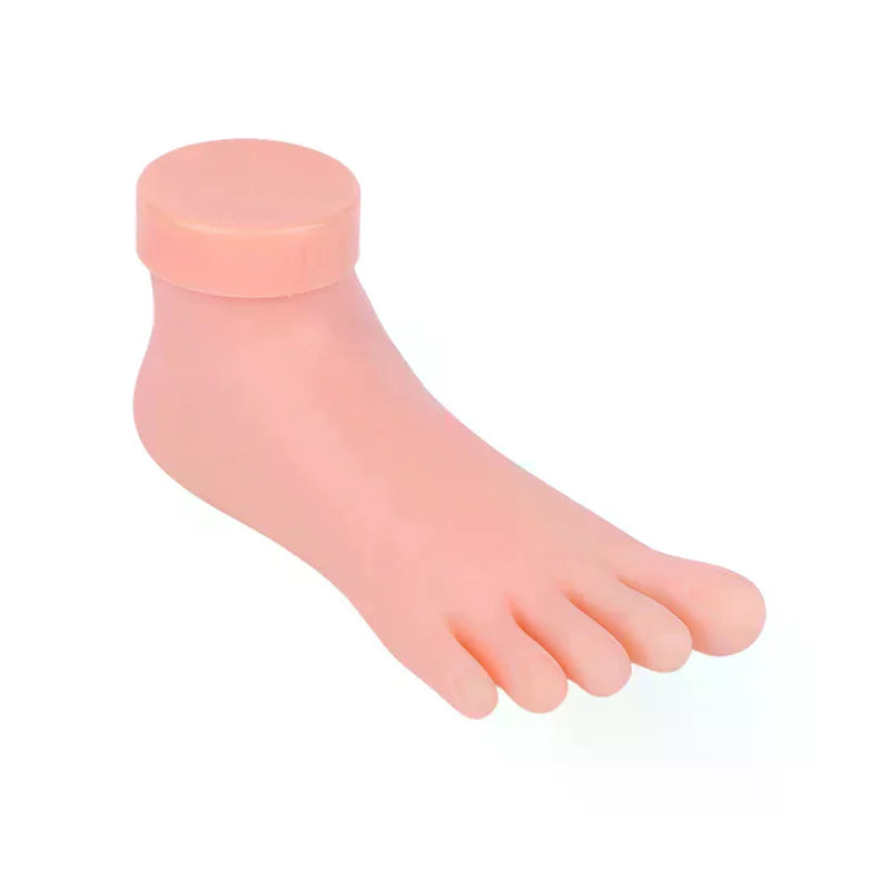 Nail Art Training Practice Hand Silicone Fake Hand Foot for Nail Art Training Display Manicure Tool Peaceful Pleasures Health and Wellness