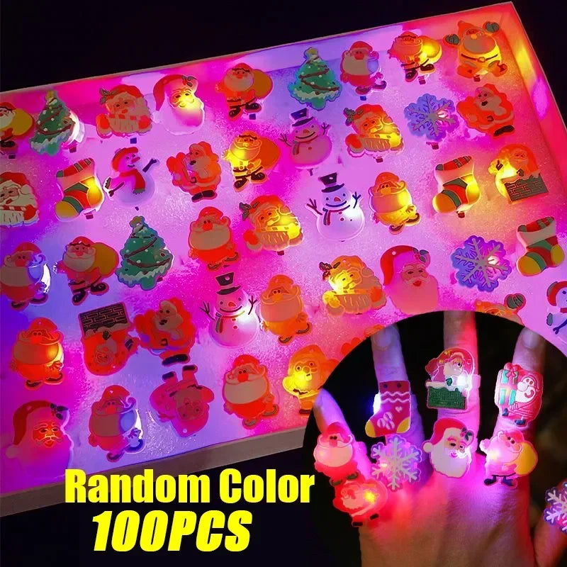 Halloween Glow Pumpkin Finger Rings – Bulk Party Favors 50–200