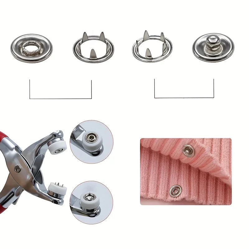 Stainless Steel Snap Fastener Pliers Easy-to-use DIY Clothing Button