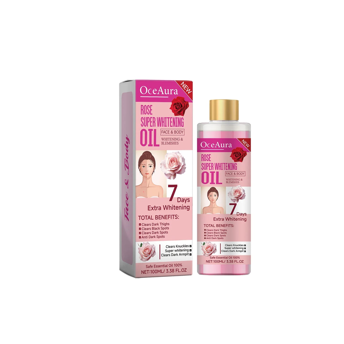 OceAura Skin Brightening Body Oil 100ml – Papaya & Turmeric