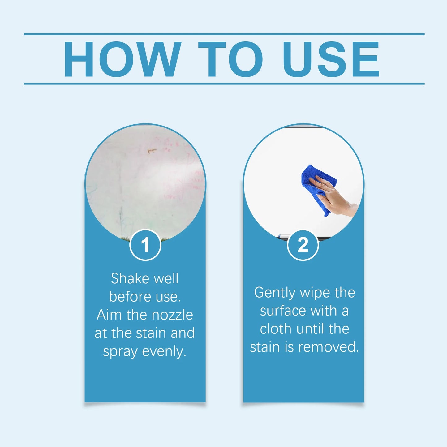 Jue-Fish 100ml Whiteboard Cleaner Spray | No Residue Fast Clean