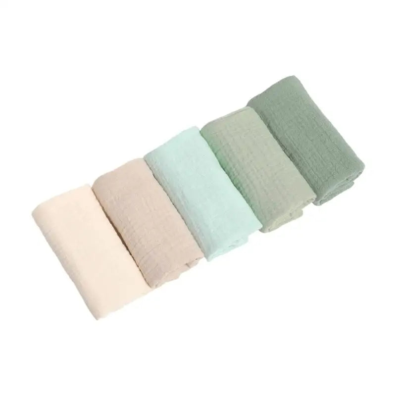 5-Pack Soft Cotton Baby Washcloths – Drool Bibs & Face Wipes