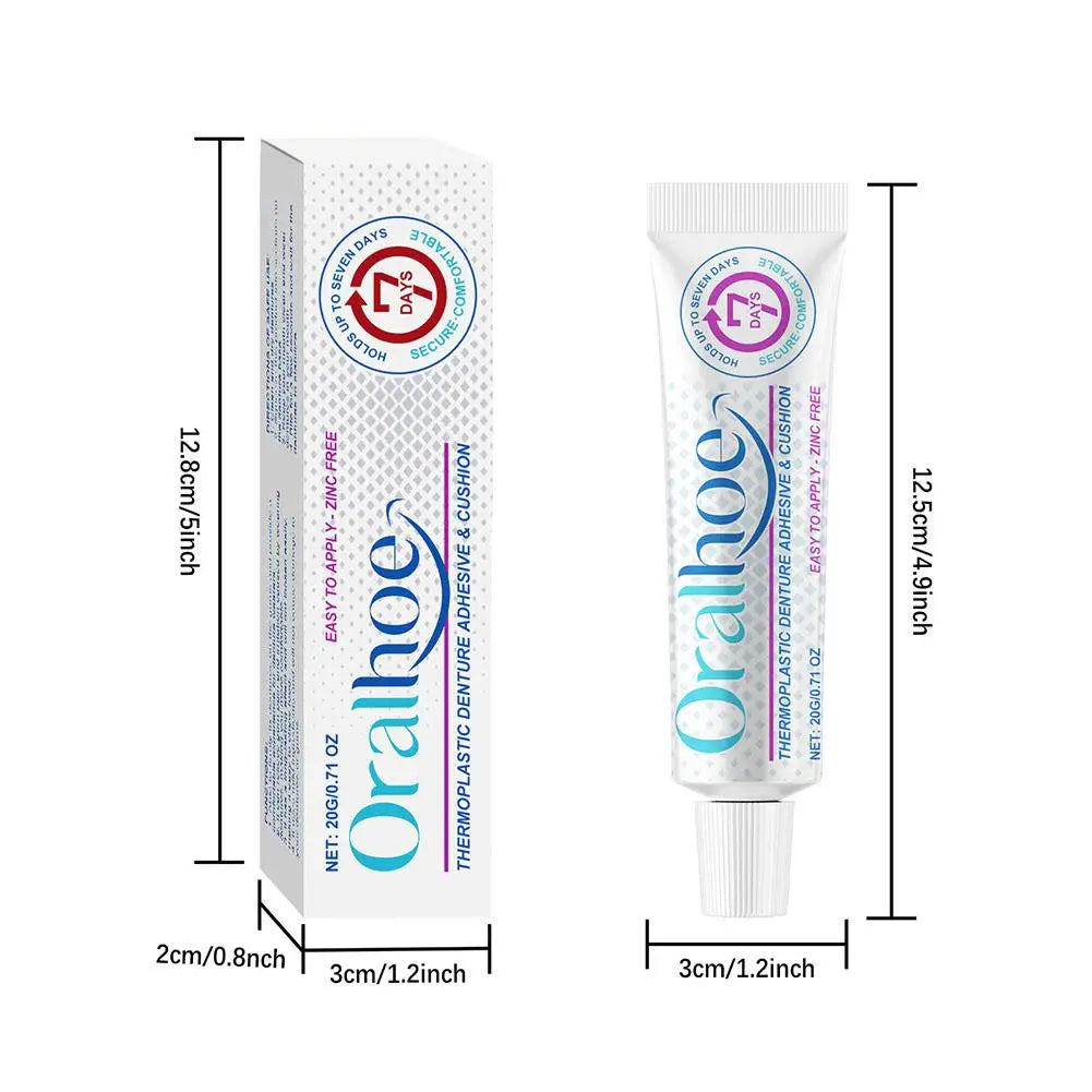 Reusable Thermoplastic Denture Adhesive Silicone Fix Gel 20g