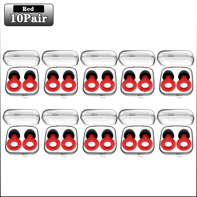 20 Pairs Silicone Noise Blocking Earplugs for Sleep & Study
