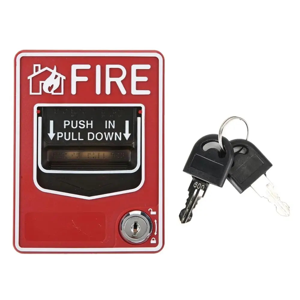 Sturdy Hard Casing Conventional Manual Alarm Call Point Prominent Red Outer Shell Manual Emergency Push Button Peaceful Pleasures Health and Wellness