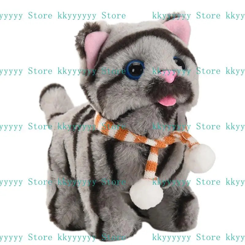 Musical Walking Meowing Cat Plush Toy – Kids Gift