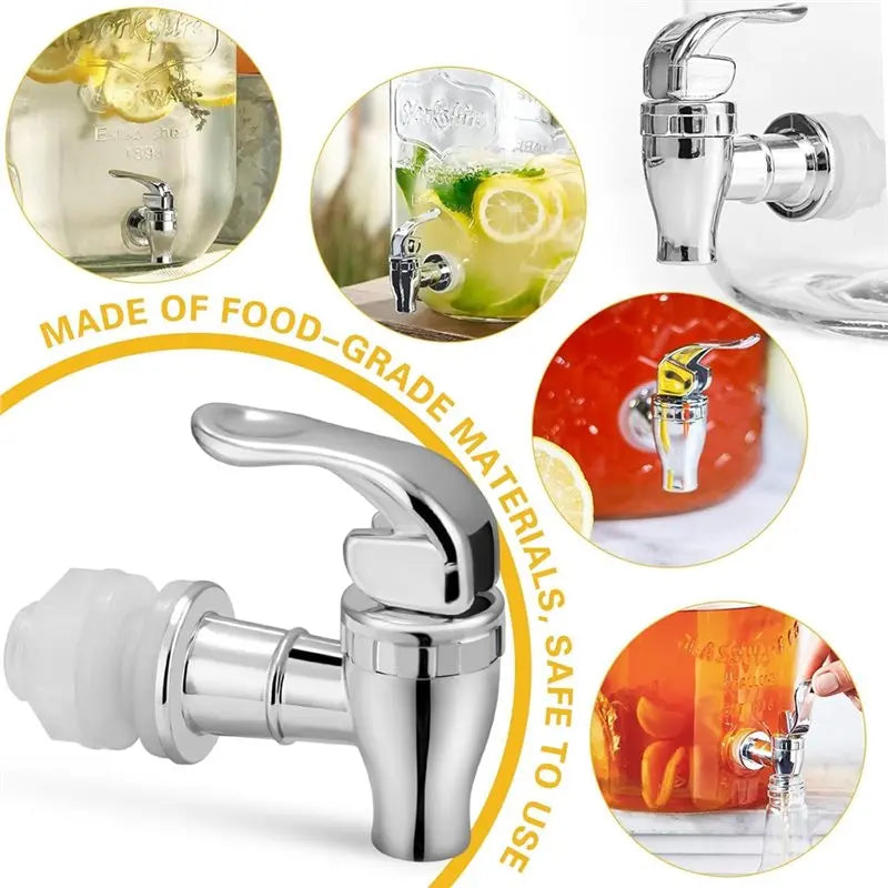 Y51A-For Drink Dispenser Spout 2 Pack Replacement Push Style Spigot For Beverage Dispenser Carafe Peaceful Pleasures Health and Wellness