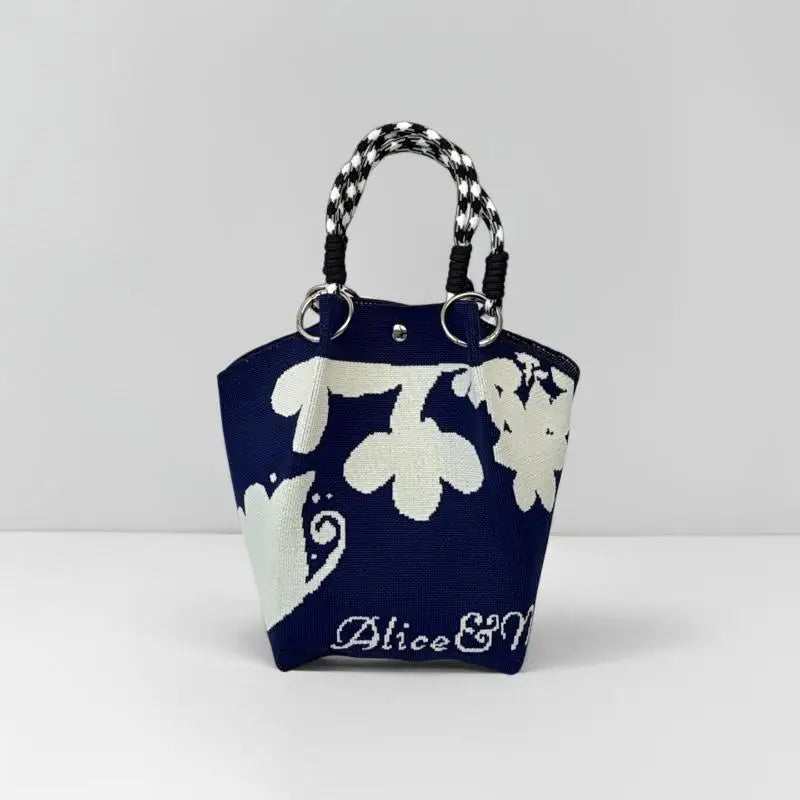 Women's Vintage Knit Tote Bag | Lightweight Travel Handbag