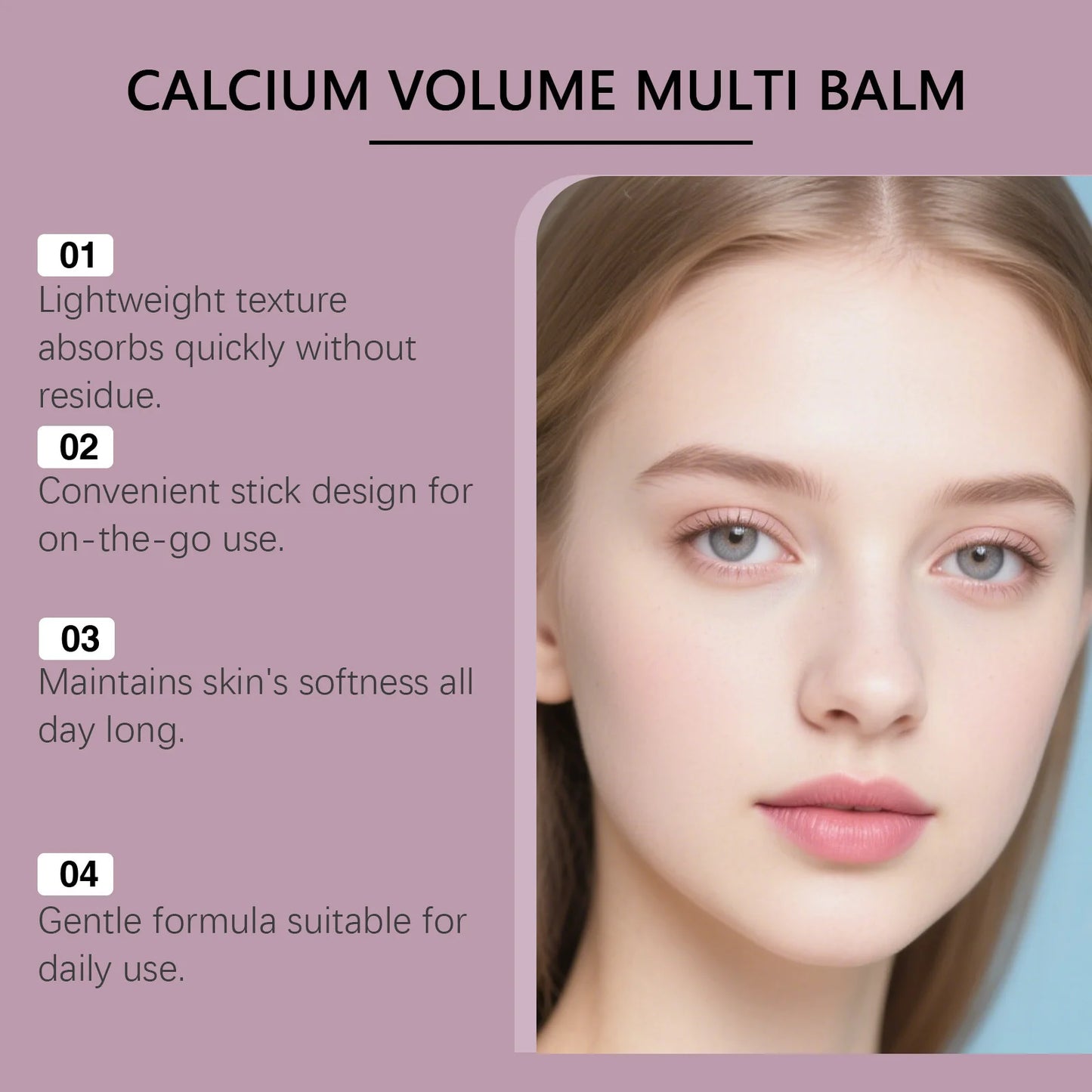 Calcium Volume Multi Balm Stick Hydrating Firming Smoothing Glow Fade Fine Lines Softening Stabilizing Brightening Wrinkle Cream Peaceful Pleasures Health and Wellness