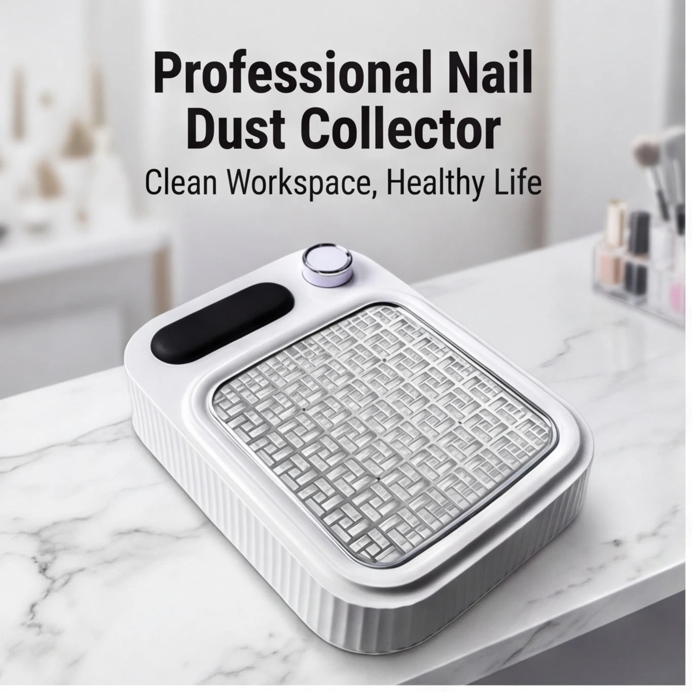 Reusable Filter Low Noise Nail Dust Vacuum – Professional Collector for Gel Art Polish, Salon Equipment Peaceful Pleasures Health and Wellness