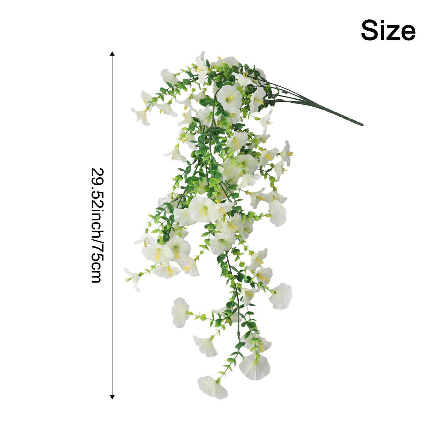 Artificial Flowers Fake Morning Glory Eucalyptus Leaves Hanging