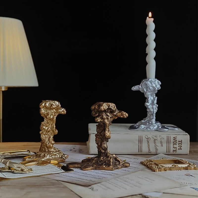 European Retro Candle Holder Ornament Candlelight Dinner Decoration Photo Prop Peaceful Pleasures Health and Wellness