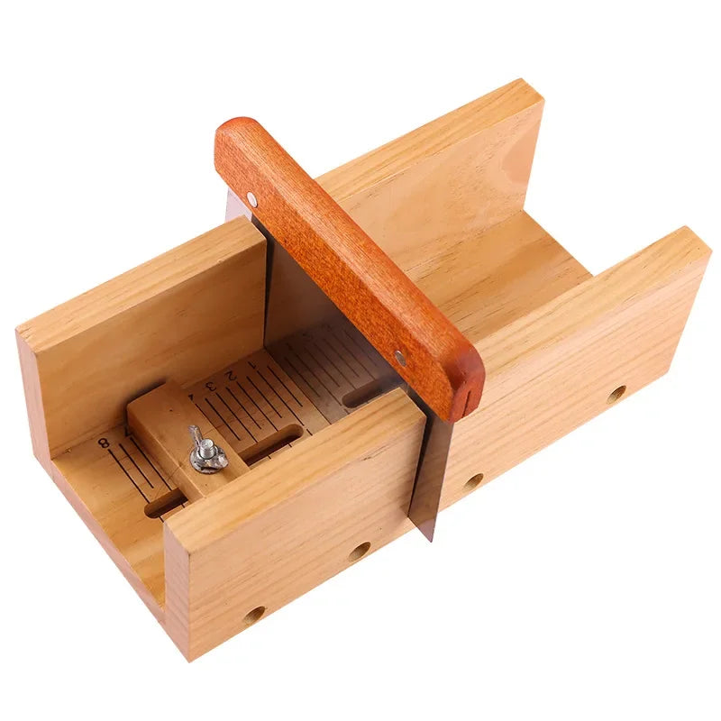 Adjustable Rectangle Wooden Soap Loaf Cutting Slicers Mold With Scale Handmade DIY Multifunctional Chocolate Soap Cutting Tool Peaceful Pleasures Health and Wellness