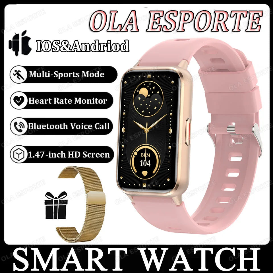 Ola Esporte Sports Smart Watch AMOLED NFC Bluetooth Call