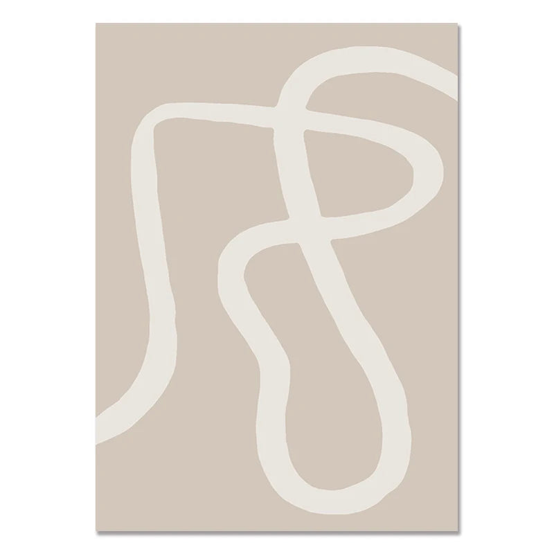 Watercolor Abstract Canvas Wall Art | Pastel Boho Beige Gray