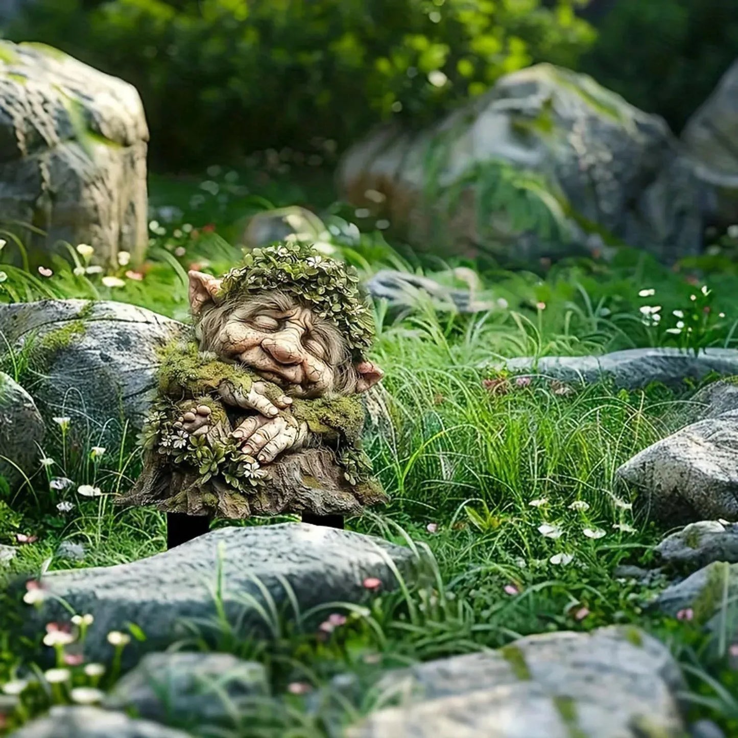 2D Flat Tree Elf Garden Stake – Waterproof Outdoor Lawn Decor
