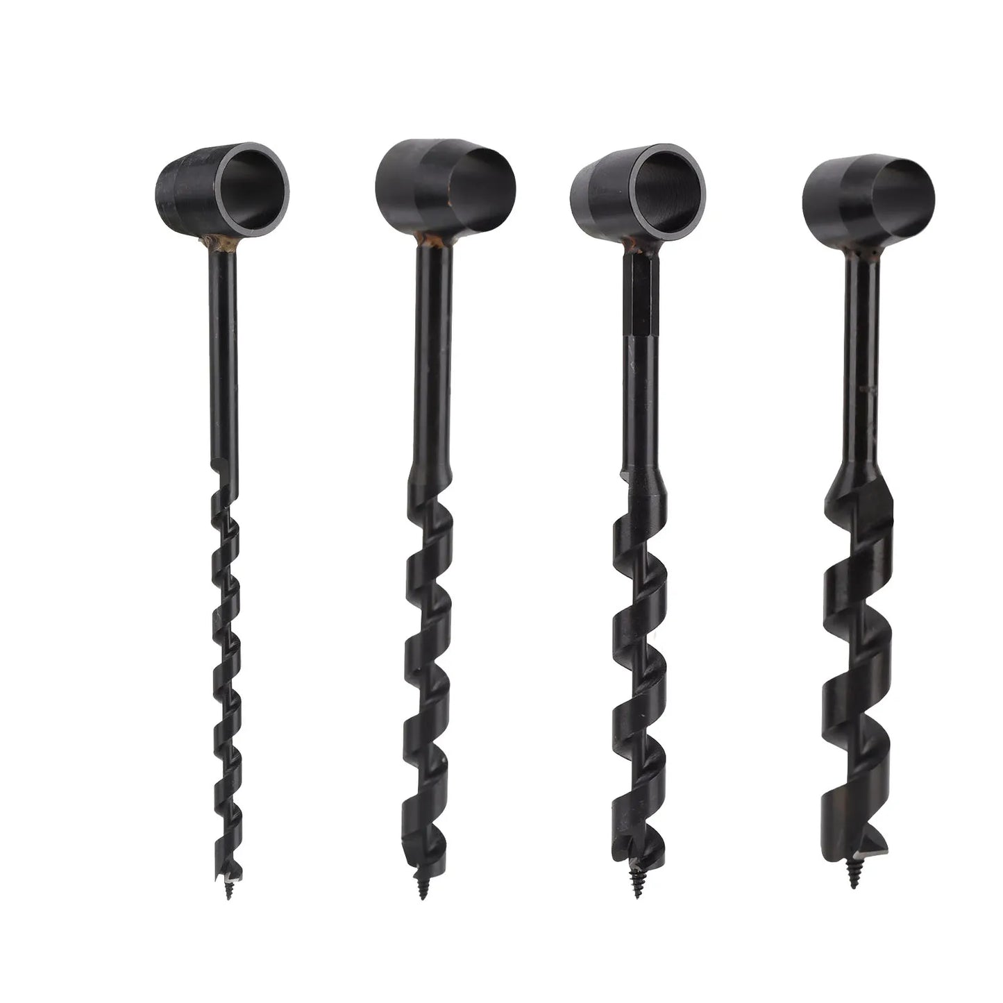 Wood Auger Drill Hand Auger Drill High Hardness Black Self Tapping Screw Carbon Steel Light Weight Incisive for Woodworking Peaceful Pleasures Health and Wellness 25-230mm