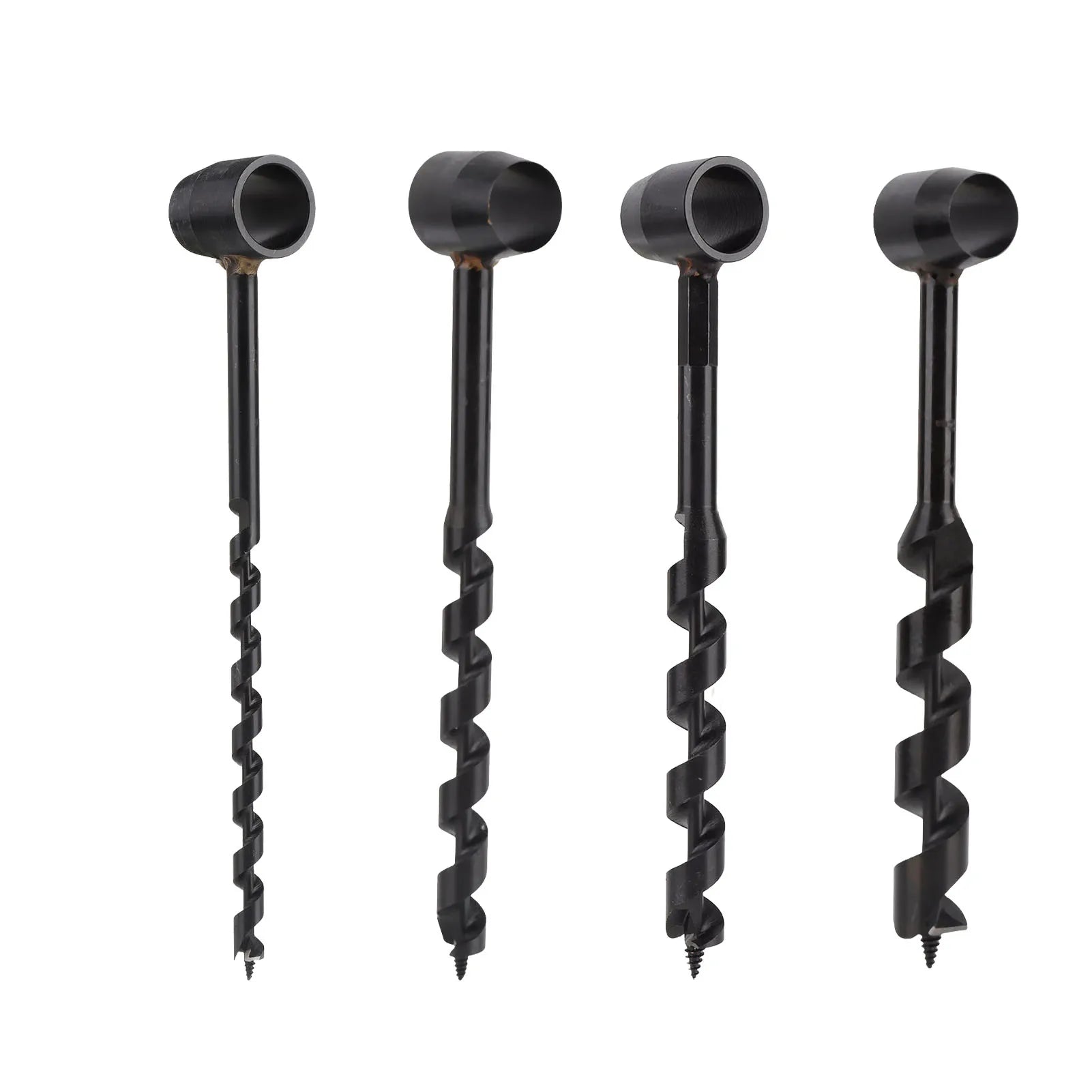 Wood Auger Drill Hand Auger Drill High Hardness Black Self Tapping Screw Carbon Steel Light Weight Incisive for Woodworking Peaceful Pleasures Health and Wellness 25-230mm