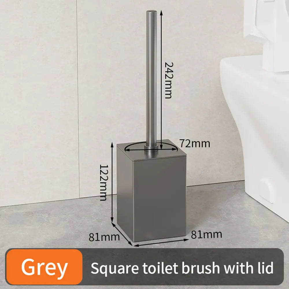 Luxury Wall-Mounted Toilet Brush Holder | Chrome Aluminum