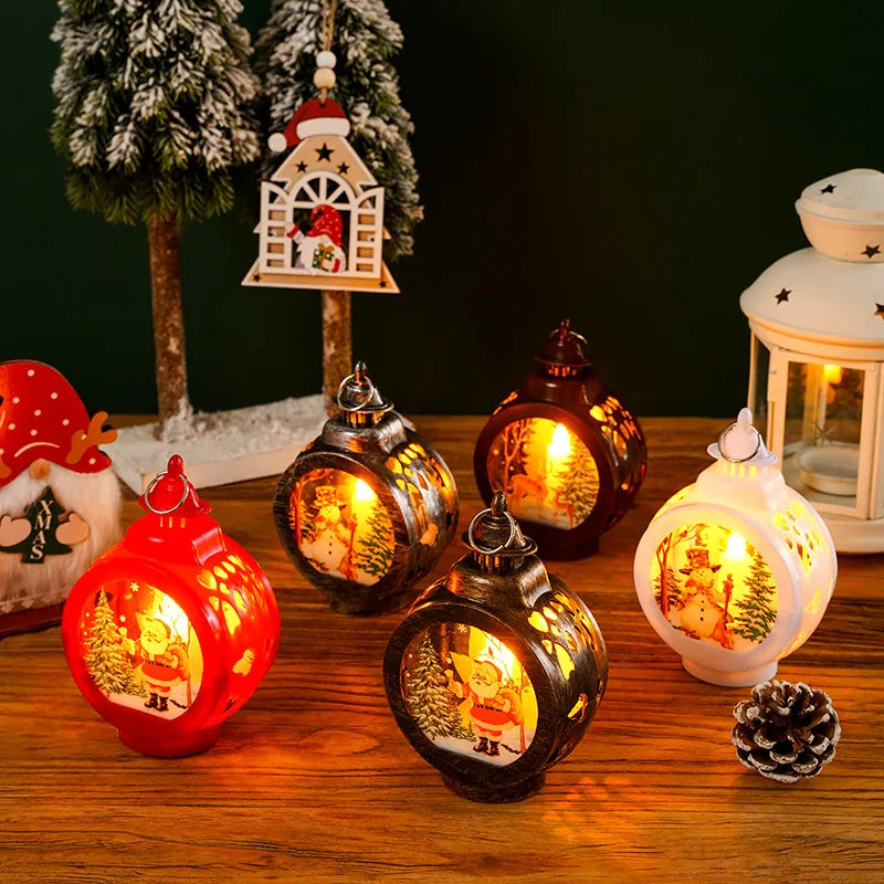Christmas Decorations Santa Claus Glowing Night Light Window Display Christmas Tree Pendant Christmas Gift Christmas Ornaments Peaceful Pleasures Health and Wellness
