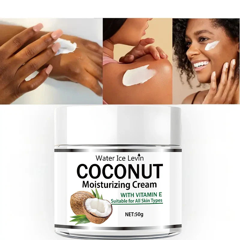 Coconut Oil Face Cream 50g | Collagen, Vitamin E & Hyaluronic Acid