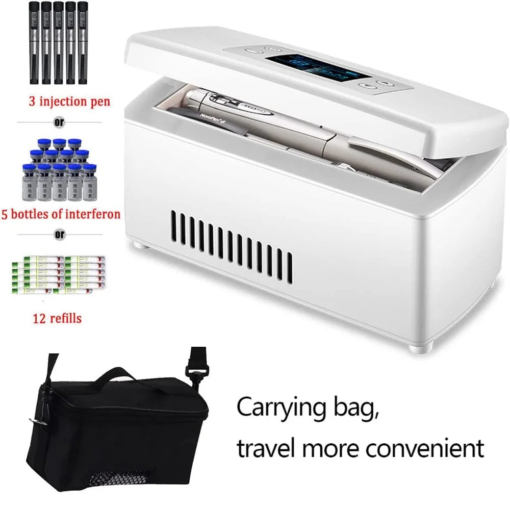 Portable Insulin Cooler 2-18°C | Travel Medicine Refrigerator