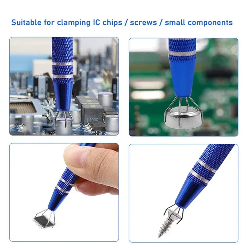 IC Chip Remover Tool Electronic Component Extractor Puller Diamond Jewelry Claw Tweezers for Small Parts Pickup Hand Tools Peaceful Pleasures Health and Wellness