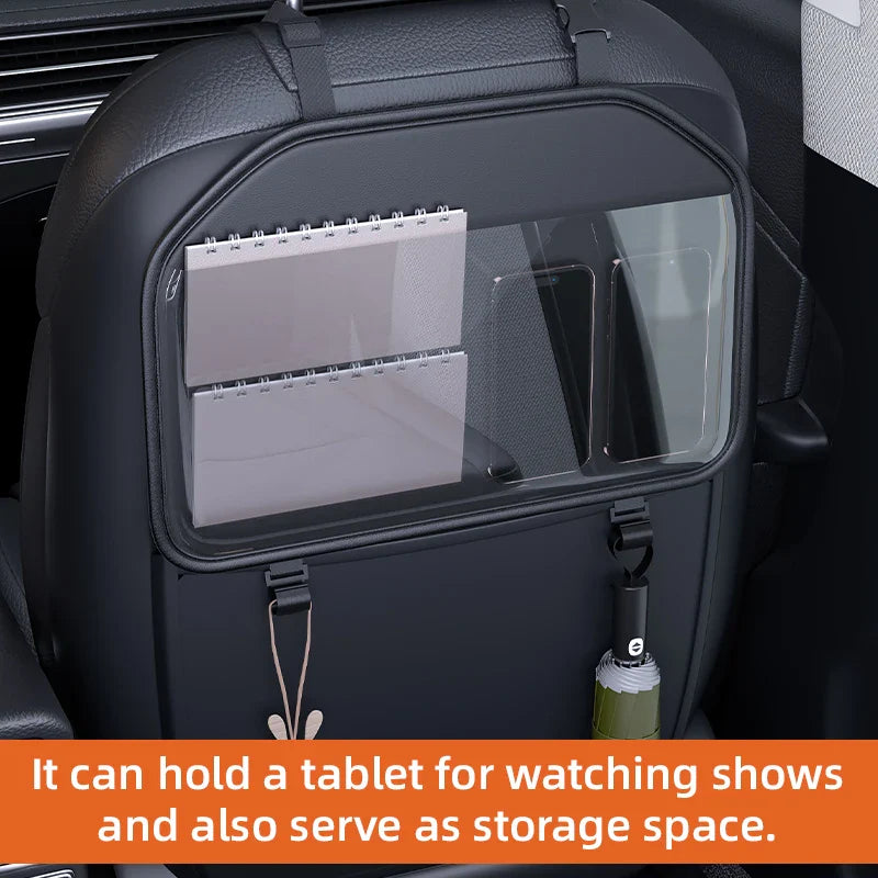 Car Seat Back Organizer & Tablet Holder | PU Leather