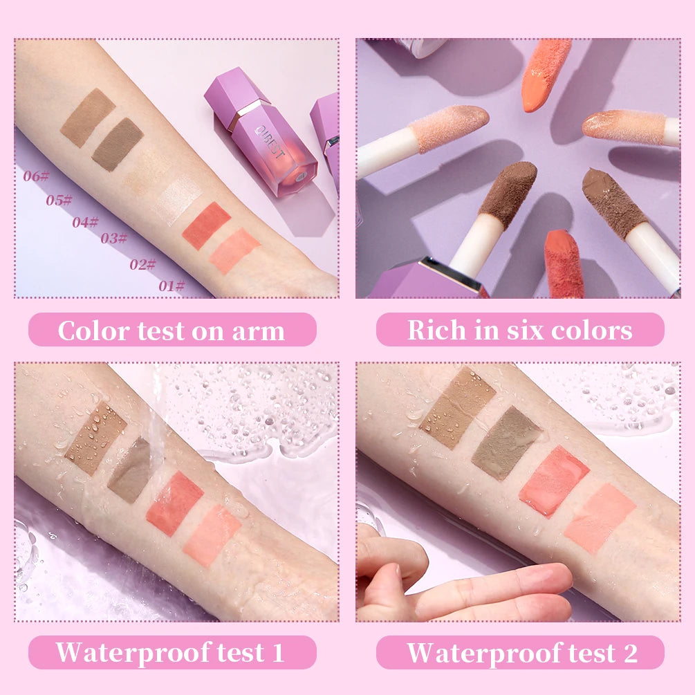 QIBEST Liquid Blusher Natural Cream Cheek Eye Tint Blush Multi-use Makeup Stick Liquid Contouring Highlighter Brighten Cosmetics Peaceful Pleasures Health and Wellness