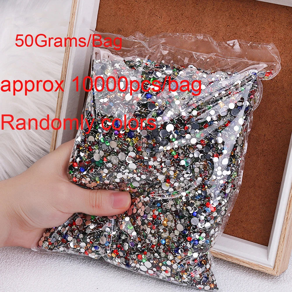 50g 3D Aurora Resin Nail Charms – Bows, Butterflies & Flowers