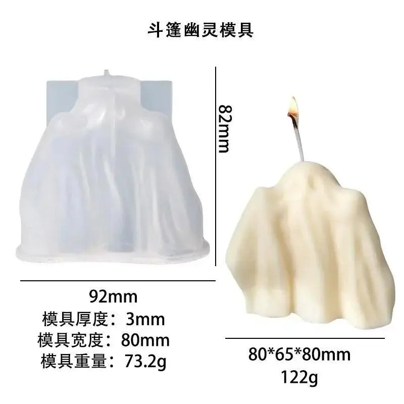 Halloween Ghost Cloak Candle Silicone Mold DIY Handmade Aromatherapy
