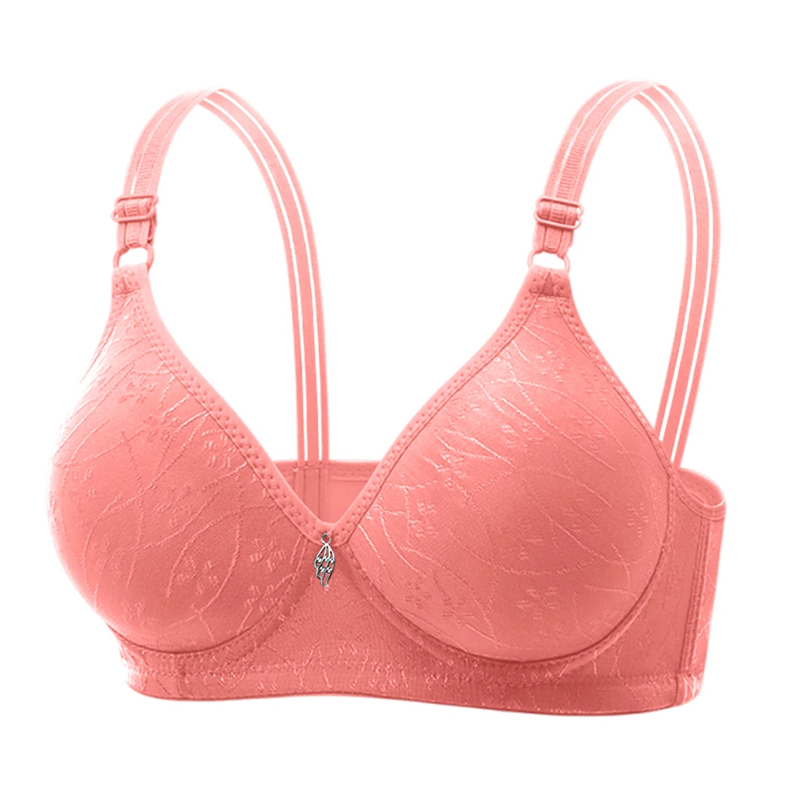 Traditional Style Women's Bra with Bamboo Charcoal Inner Cup Thin Molded Cup for Middle-Aged And Elderly Comfortable Underwear Peaceful Pleasures Health and Wellness