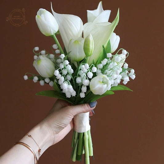 20Pcs White Silk Calla Lily Artificial Flowers for Wedding & Decor Artificial Flower Heads Peaceful Pleasures Health and Wellness Calla Lily