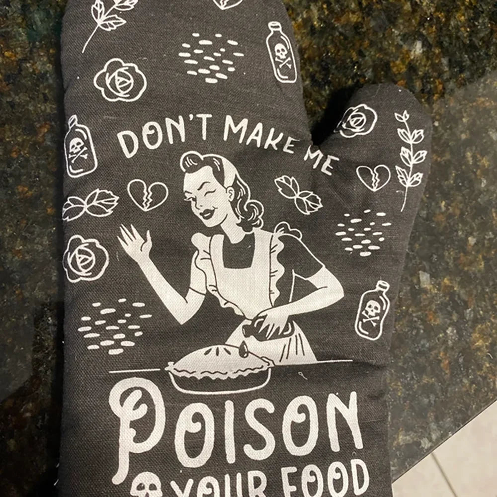 Funny Witchy Oven Mitt – Don't Make Me Poison Your Food Novelty Oven Mitt Peaceful Pleasures Health and Wellness
