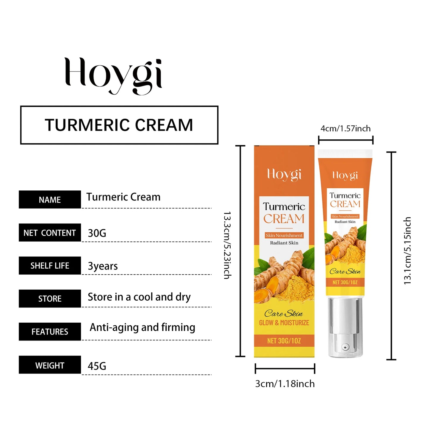 Turmeric Brightening Skincare Set – Cream & Cleanser