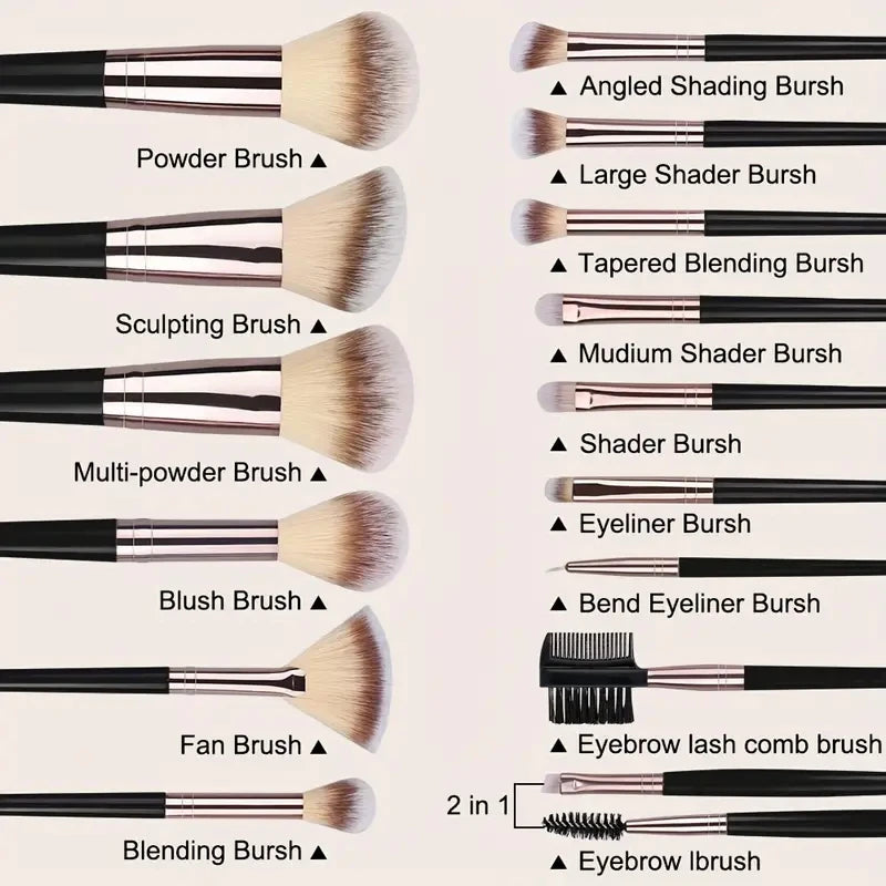 Professional Makeup Brush Set | Soft Fluffy 3-20Pcs Kit
