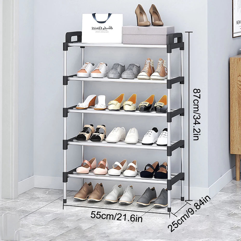 3-7Floor Simple Shoe Rack Multi Layer Dustproof Household Doorstep Shoe Cabinet Storage Space Saving Assembly Of Small Shoe Rack Peaceful Pleasures Health and Wellness