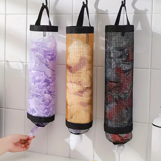 2-Pack Wall-Mounted Foldable Mesh Plastic Bag Holder & Dispenser Bag Holder Dispenser Oasis Select