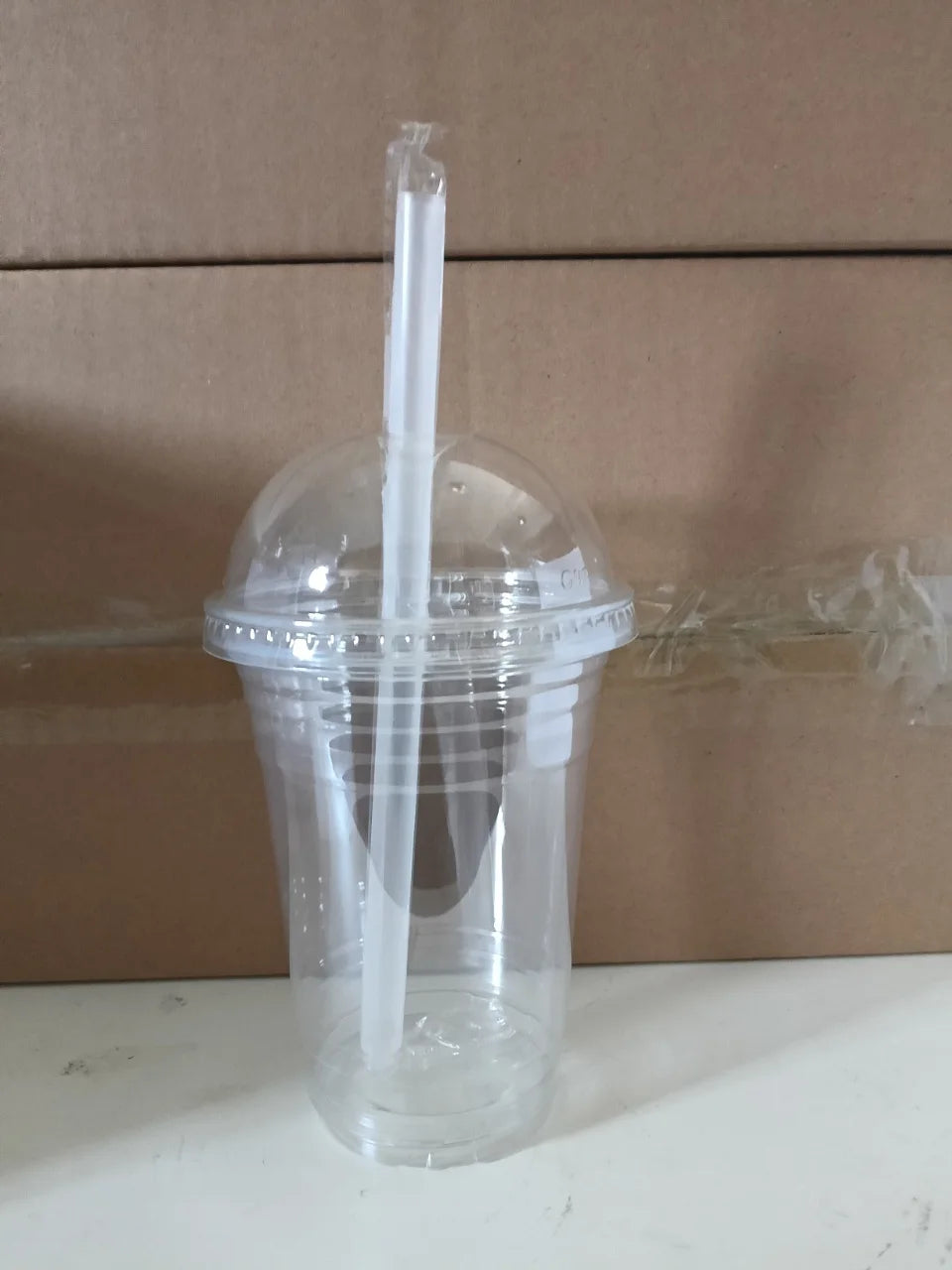 16/20/24OZ Ice Cream Coffe Cups Plastic Cups with Dome lids and Boba Straws Smoothie Juice Soda Cocktail and Party Cups Peaceful Pleasures Health and Wellness 16Straight 100pcs