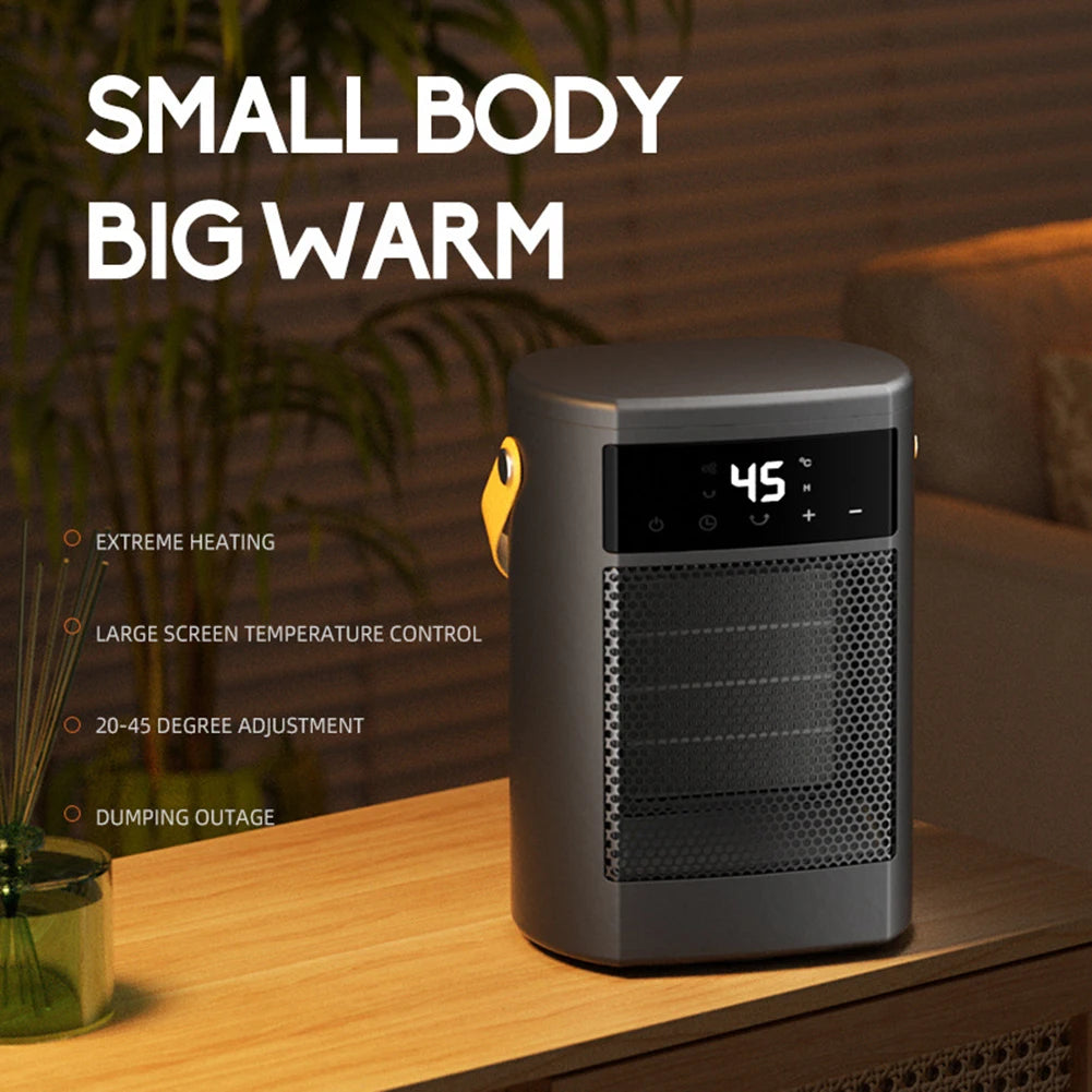 Portable 1500W PTC Ceramic Desktop Space Heater | Digital Display