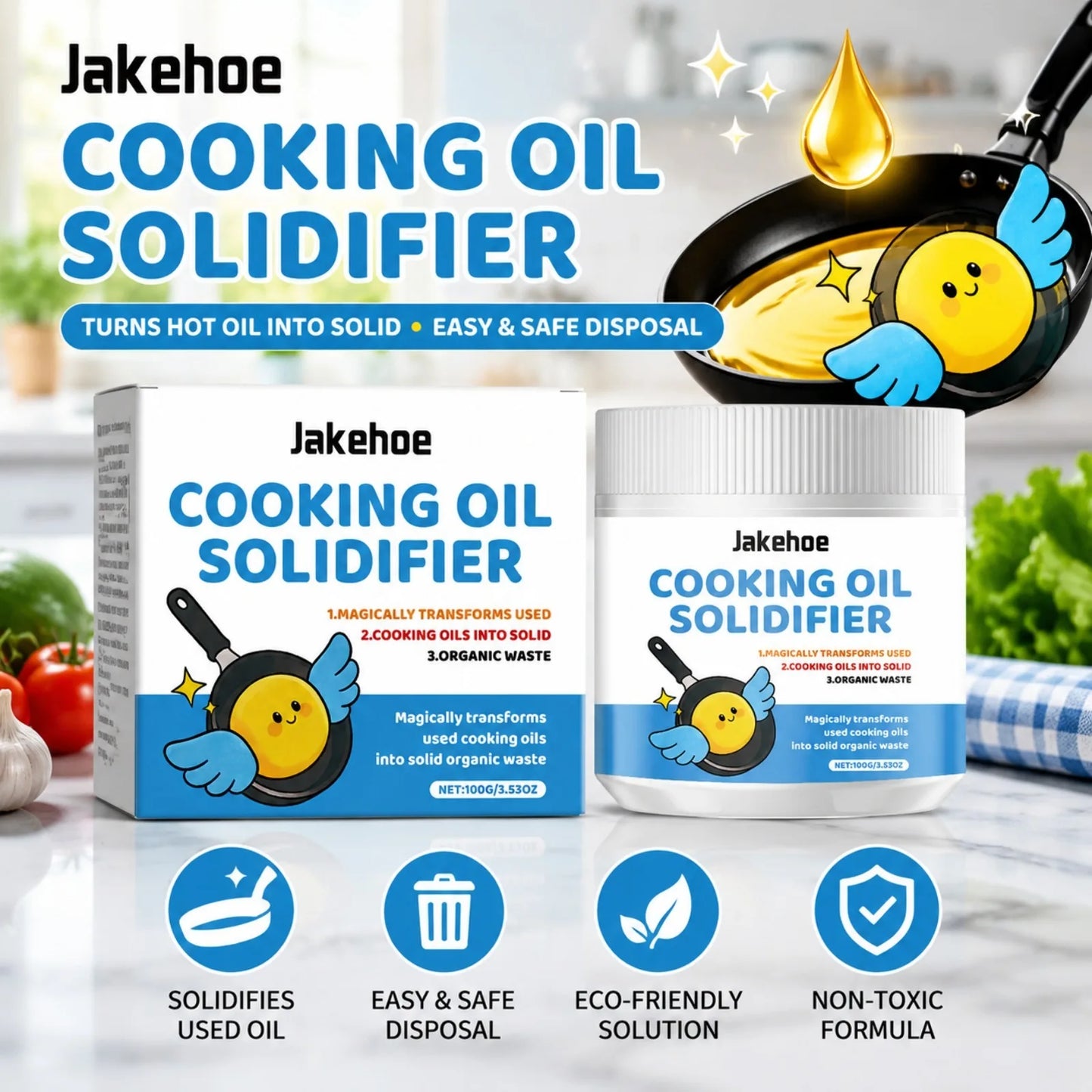 Cooking Oil Solidifier Powder | Eco Grease Disposal Solution