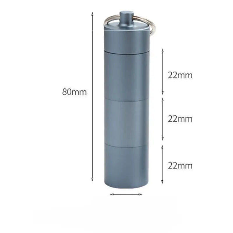 Waterproof Aluminum 3-Layer Pill Container | Outdoor Travel Box