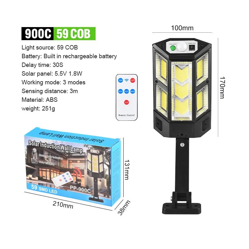 SHINEKNOT Solar LED Outdoor Light | IP65 Motion Sensor 3 Modes