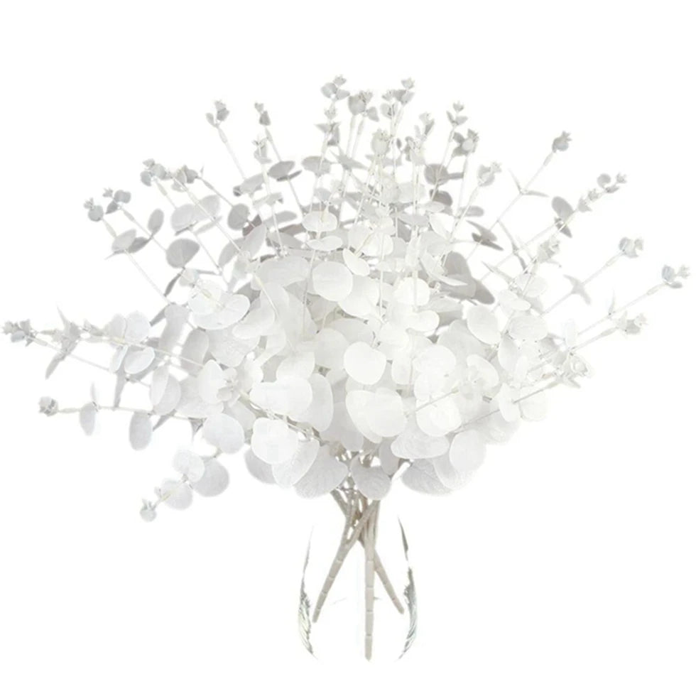 Artificial White Eucalyptus Stems – Wedding, Vase & DIY Decor